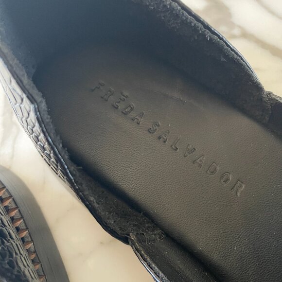 FREDA SALVADOR Tash D'Orsay Moccassin Loafers Black 10 Medium US - Picture 8 of 13